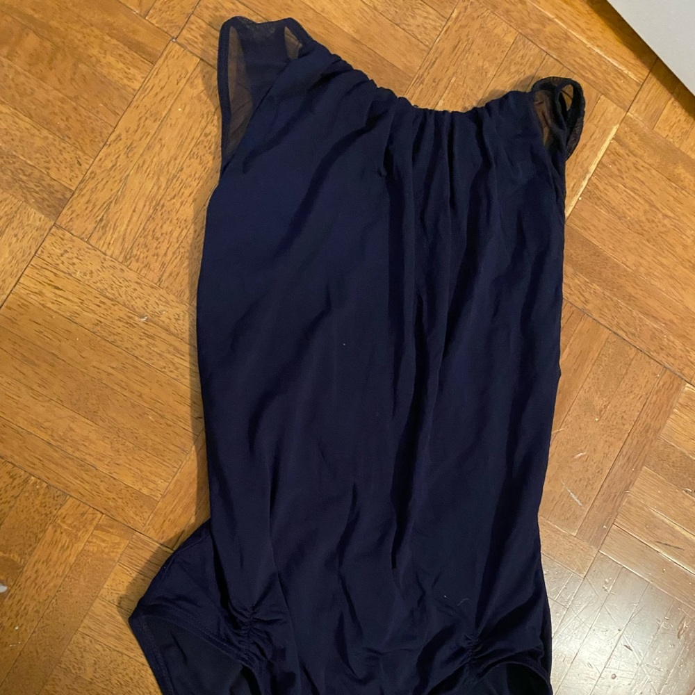 Carmen Marco Valvo navy blue swimsuit